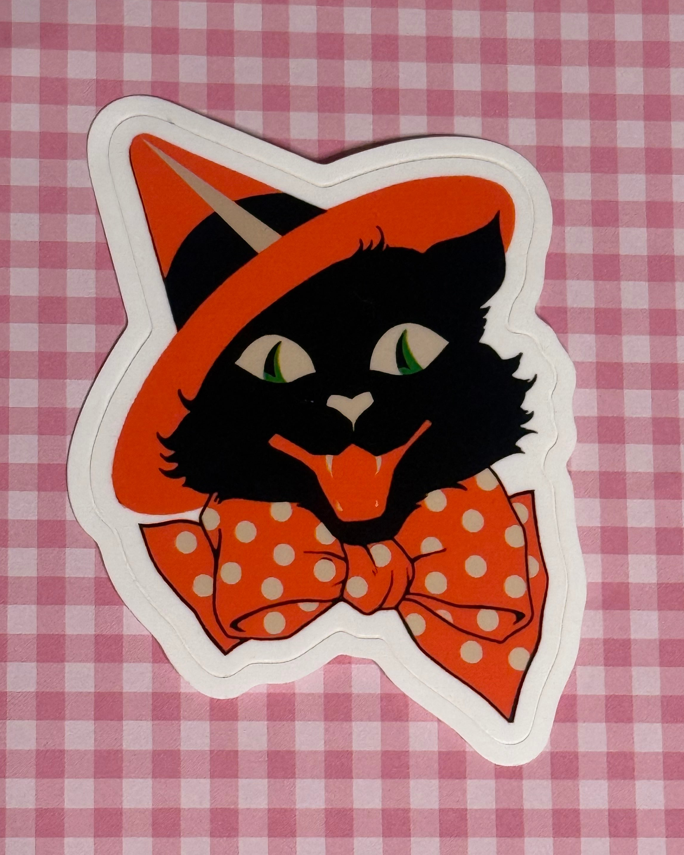 Black cat sticker
