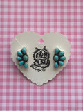 Turquoise cluster earrings