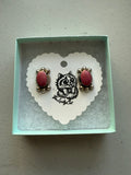 VTG pink taxco earrings