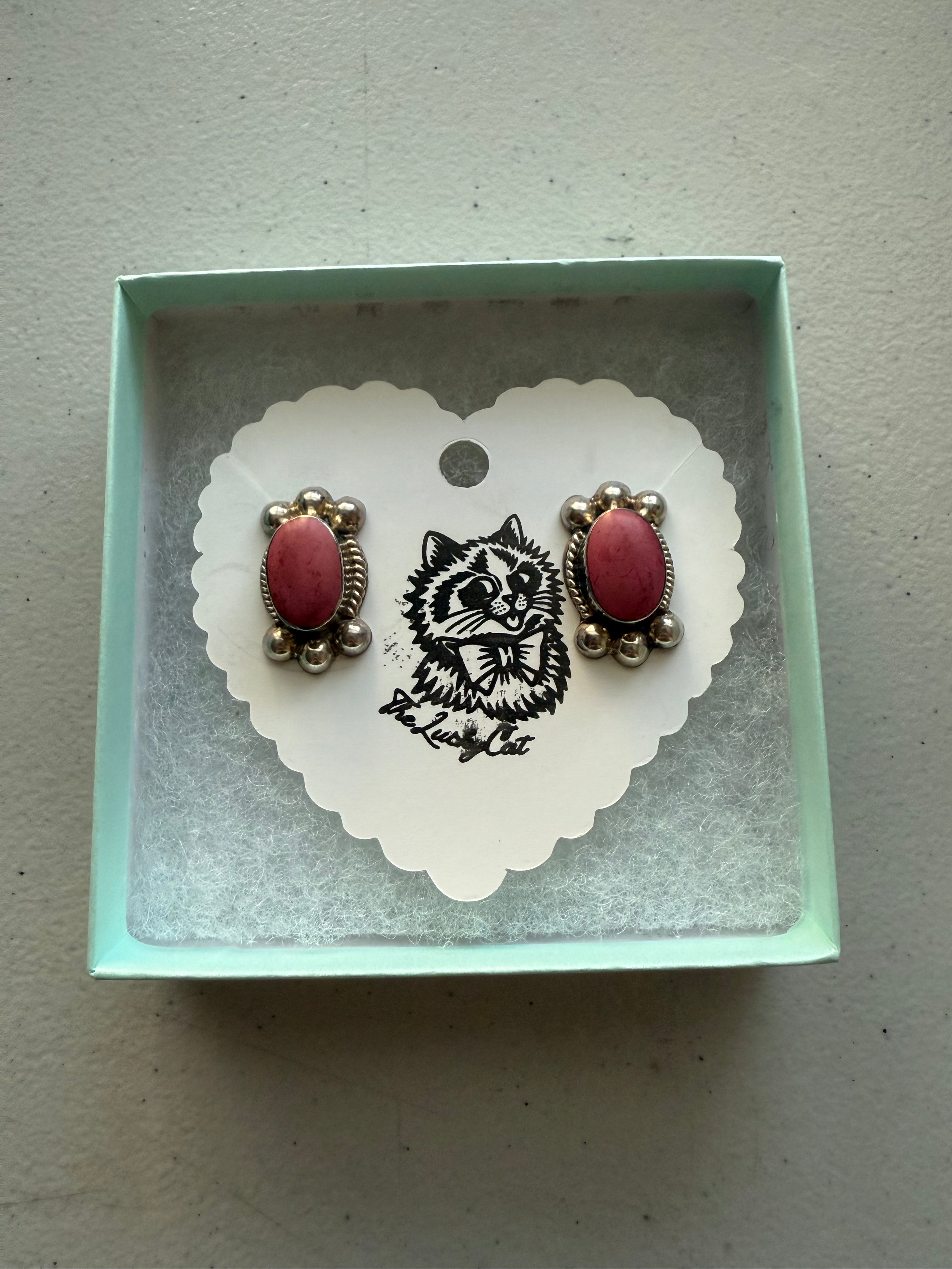 VTG pink taxco earrings