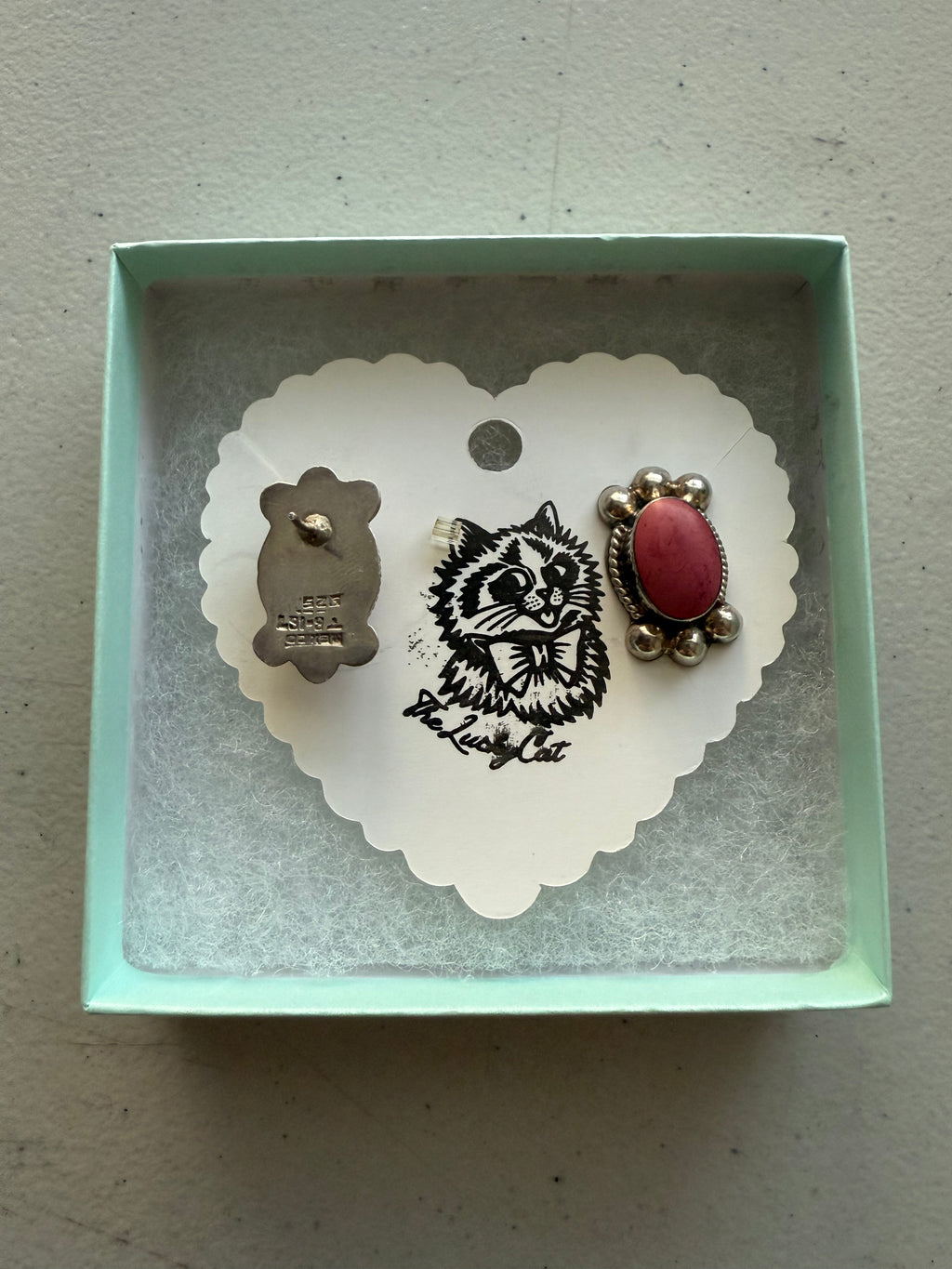 VTG pink taxco earrings