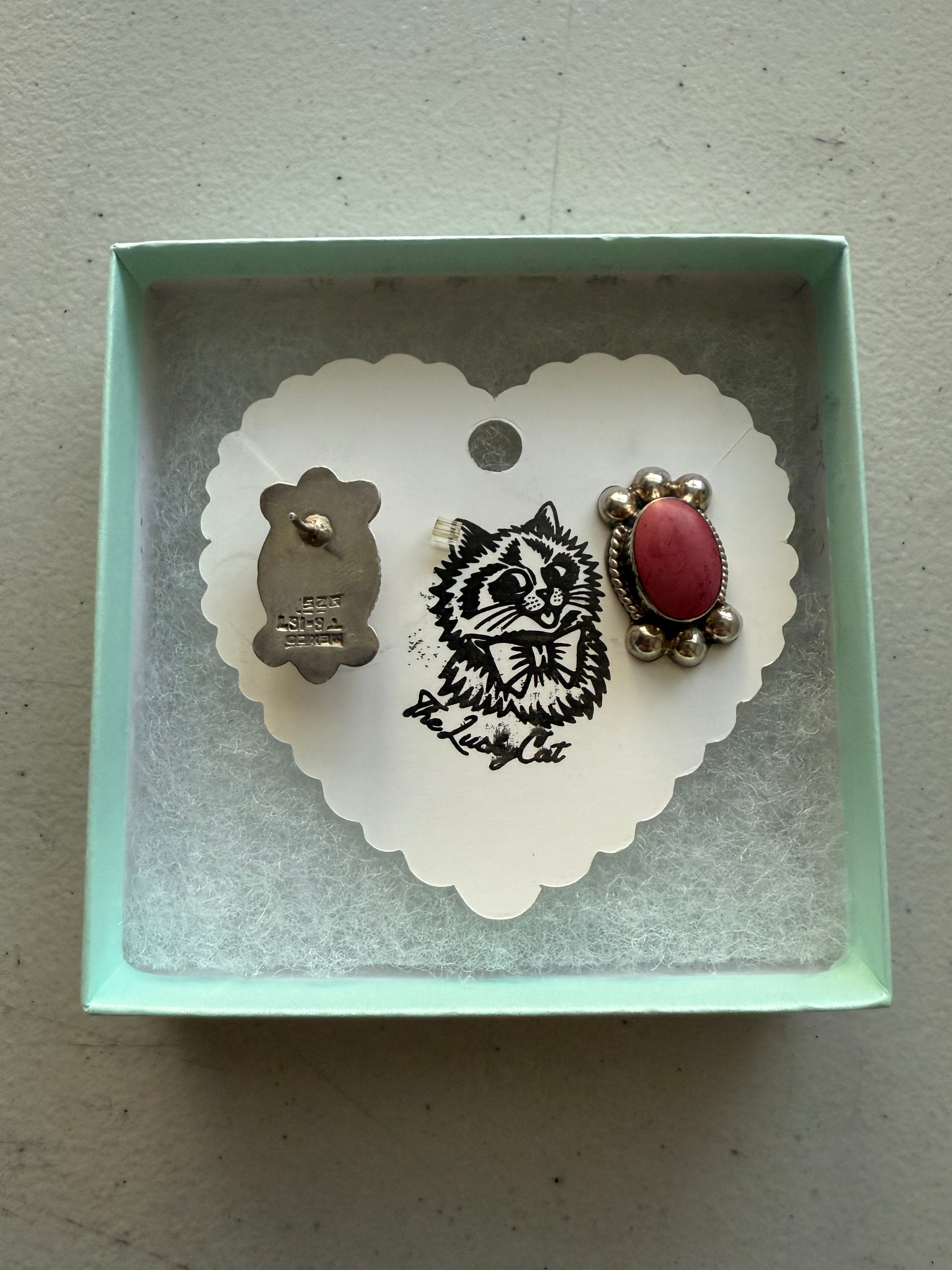 VTG pink taxco earrings