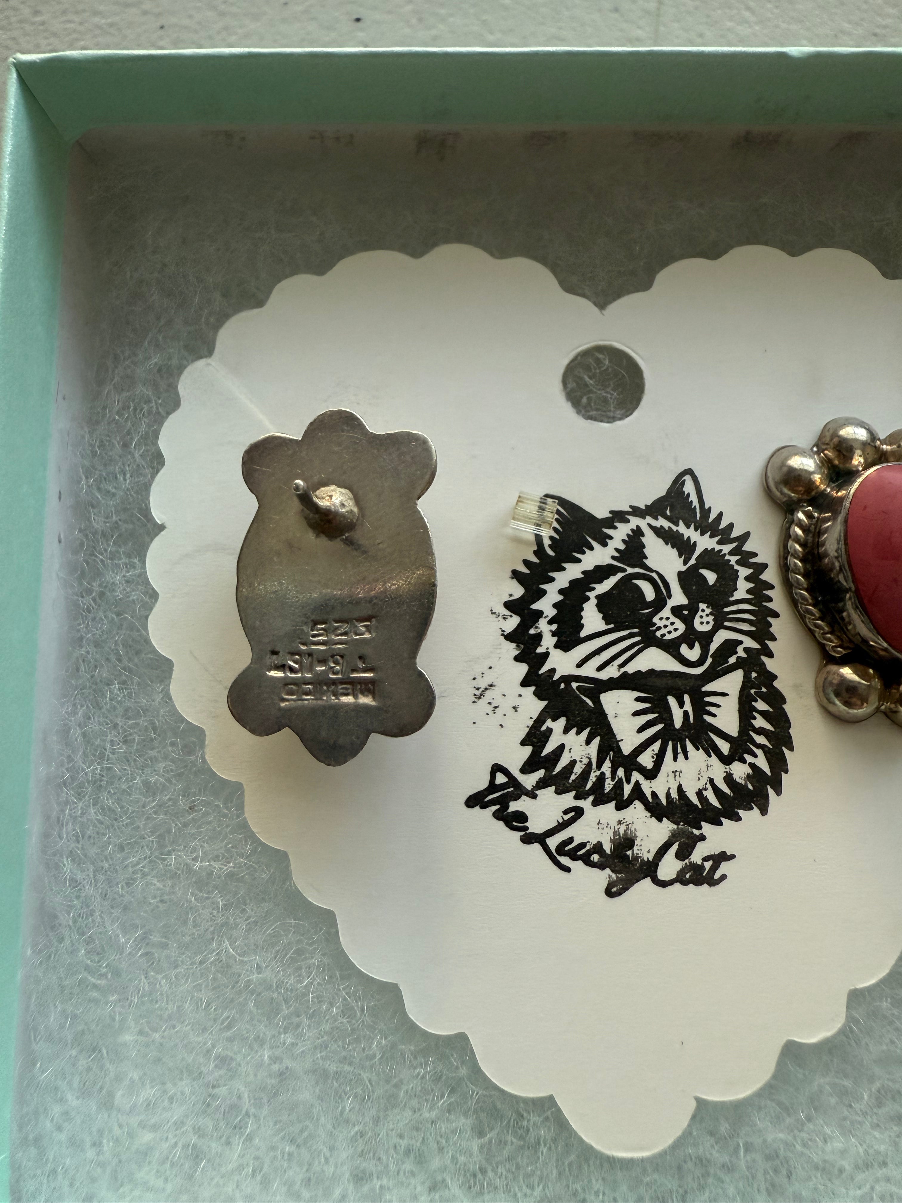 VTG pink taxco earrings